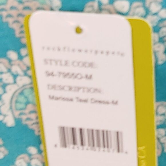 NWT Rock Flower Paper Marissa Teal dress cover-up size medium - Picture 9 of 9